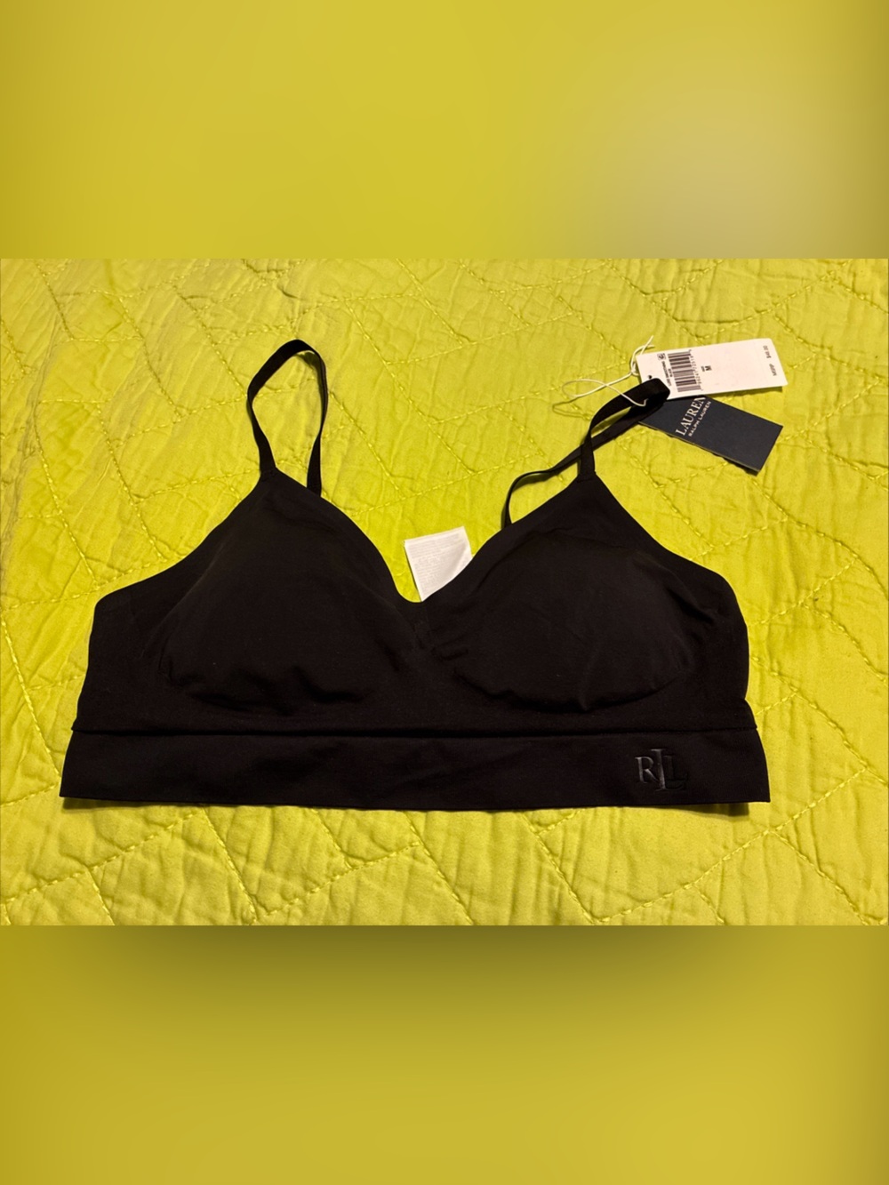 Ralph Lauren ladies wireless bra black size medium